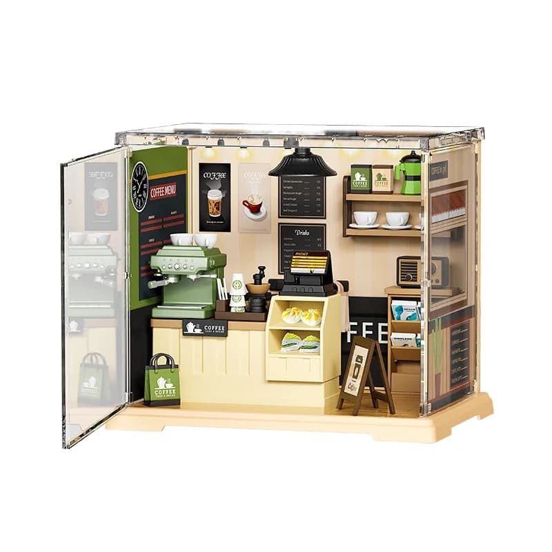Magasin Miniature chambre cuisine bricolage maison de poupée coin café modèle Miniature pour anniver