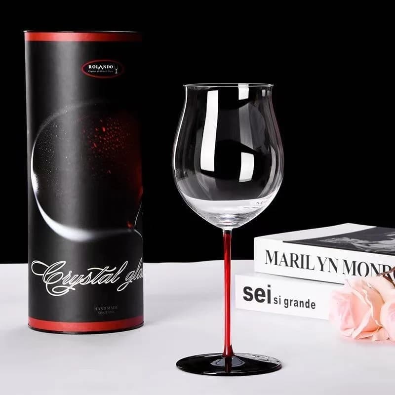 Verre à vin en cristal de grande capacité, gobelet bordeaux bordeaux, coffret cadeau, verres à pied 