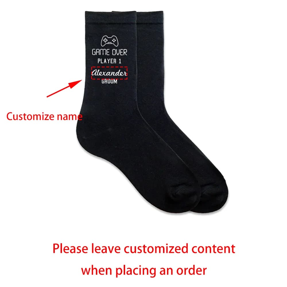 Jeu personnalisé sur les chaussettes de mariage marié Groomsman meilleur homme mariage fiançailles e