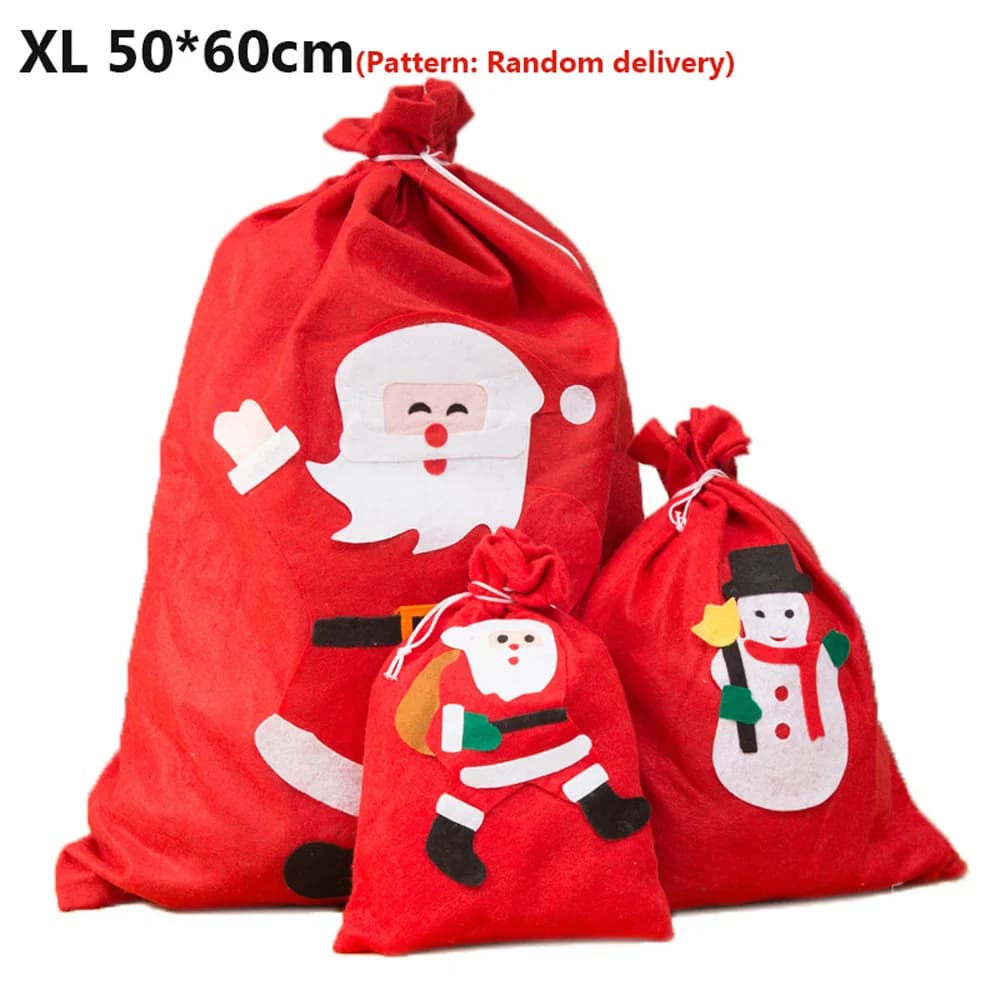 Nouvel An, Père Noël, Arbre de Noël, Fournitures de fête, Sac à bonbons, Sac de Noël, Décoration de 
