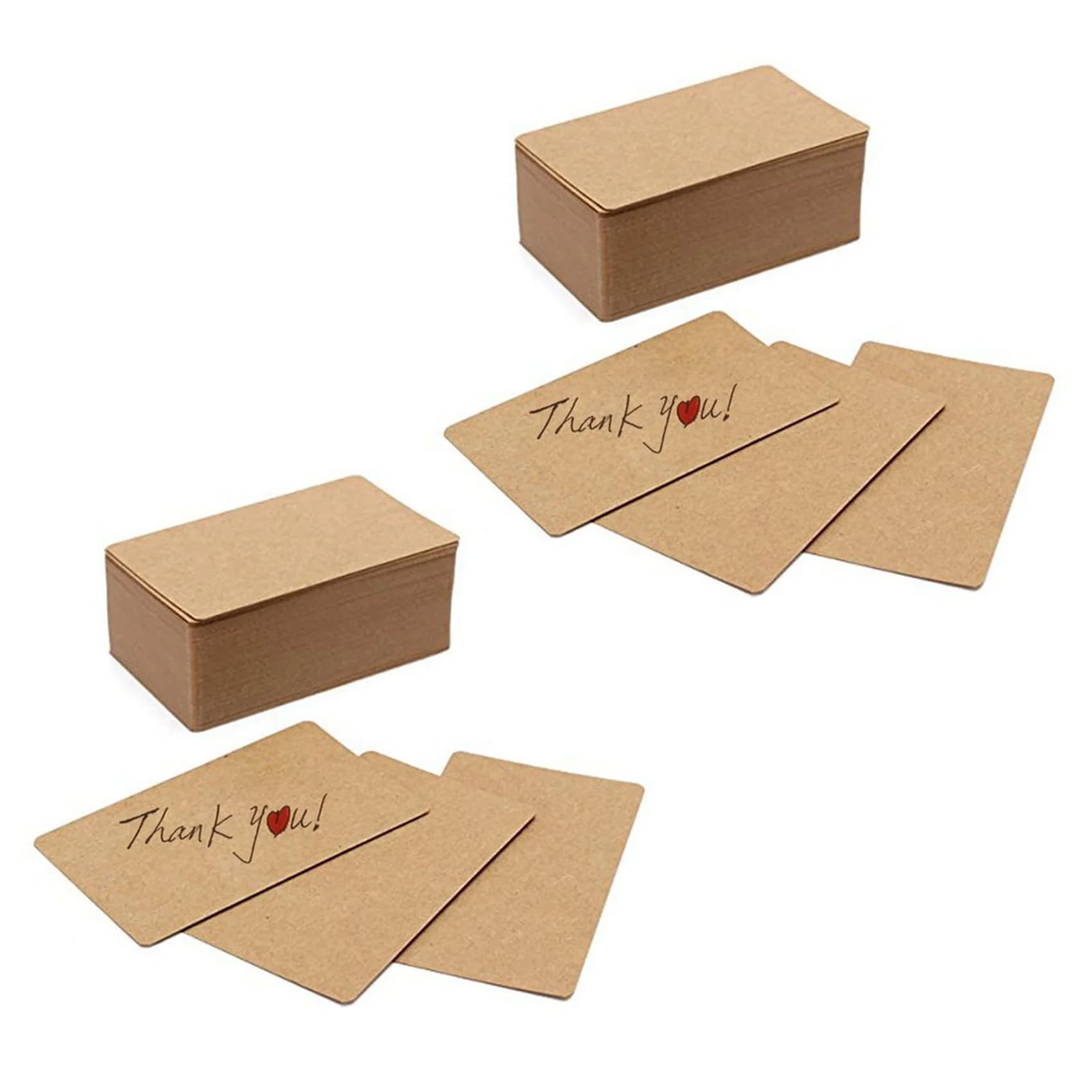 Cartes de visite en papier Kraft vierge, 200 pièces, carte de mot, carte de Message, carte cadeau DI