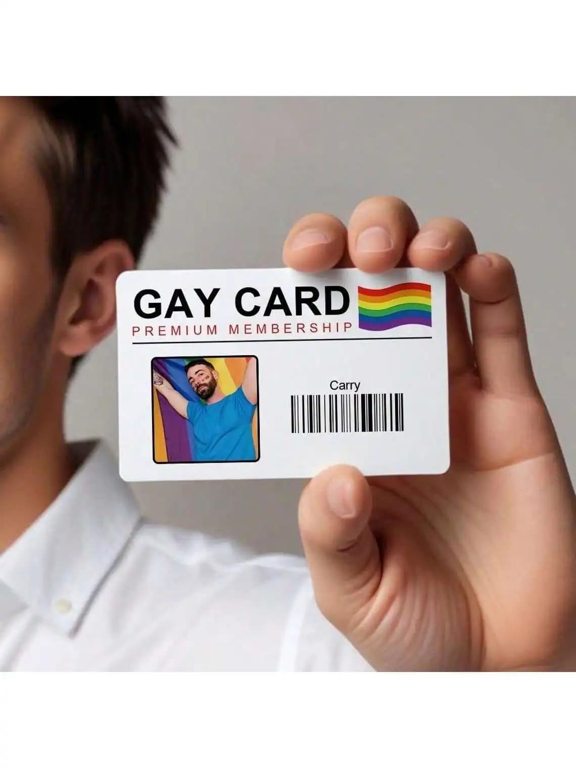 Carte de fierté gay avec nom photo personnalisé, souvenir unique de la fierté gay, cadeau parfait po