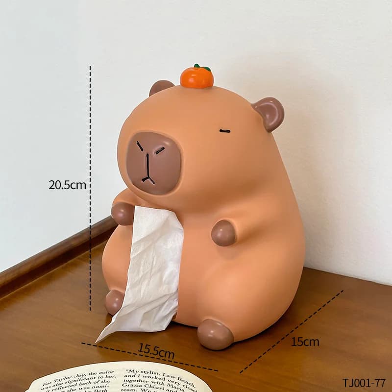 Boîte à mouchoirs Capibala mignonne de dessin animé, boîte en papier de bureau pour la maison, le sa