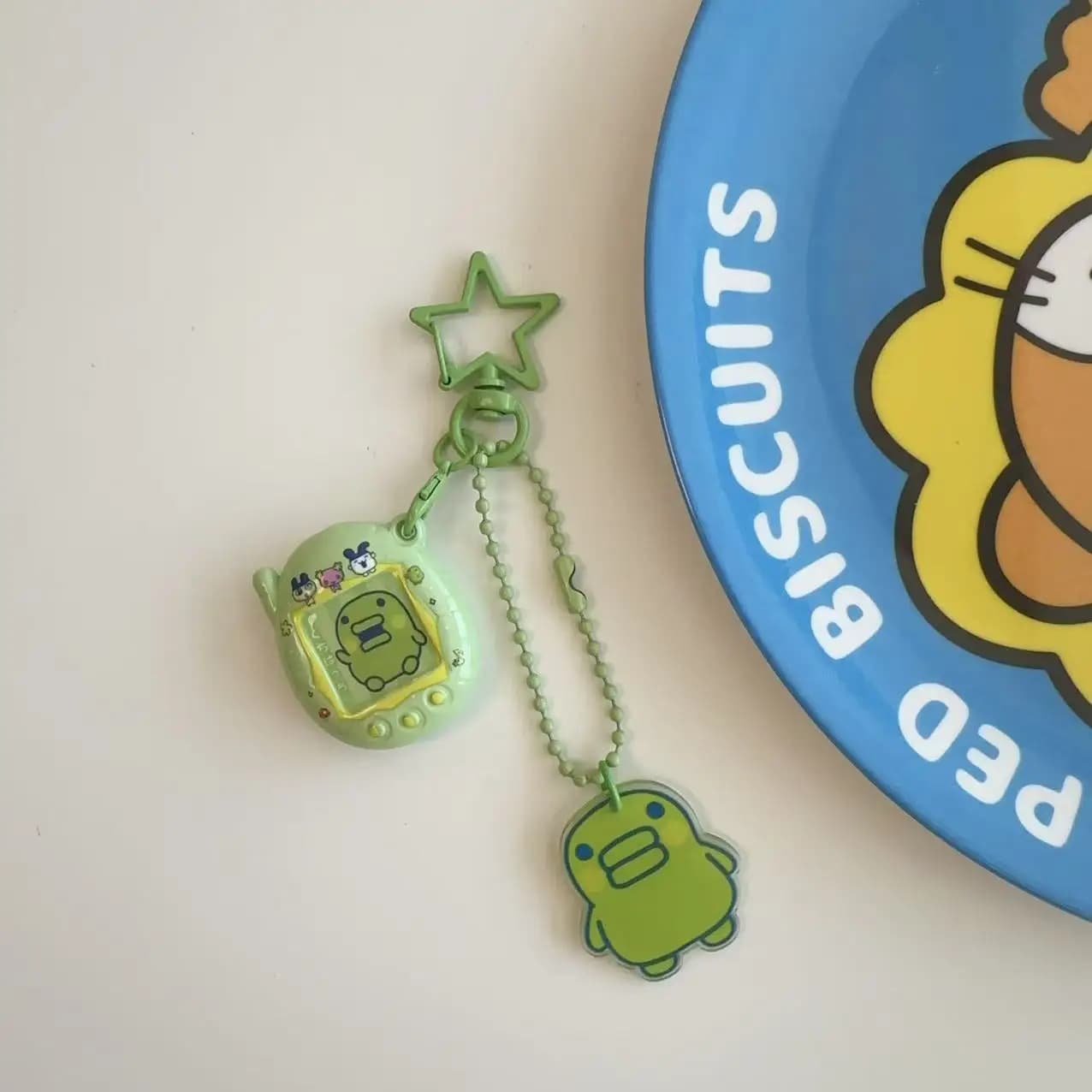 Breloque de téléphone Tamagotchi Mametchi, pendentif de sac Kuchipatchi mignon, porte-clés de dessin