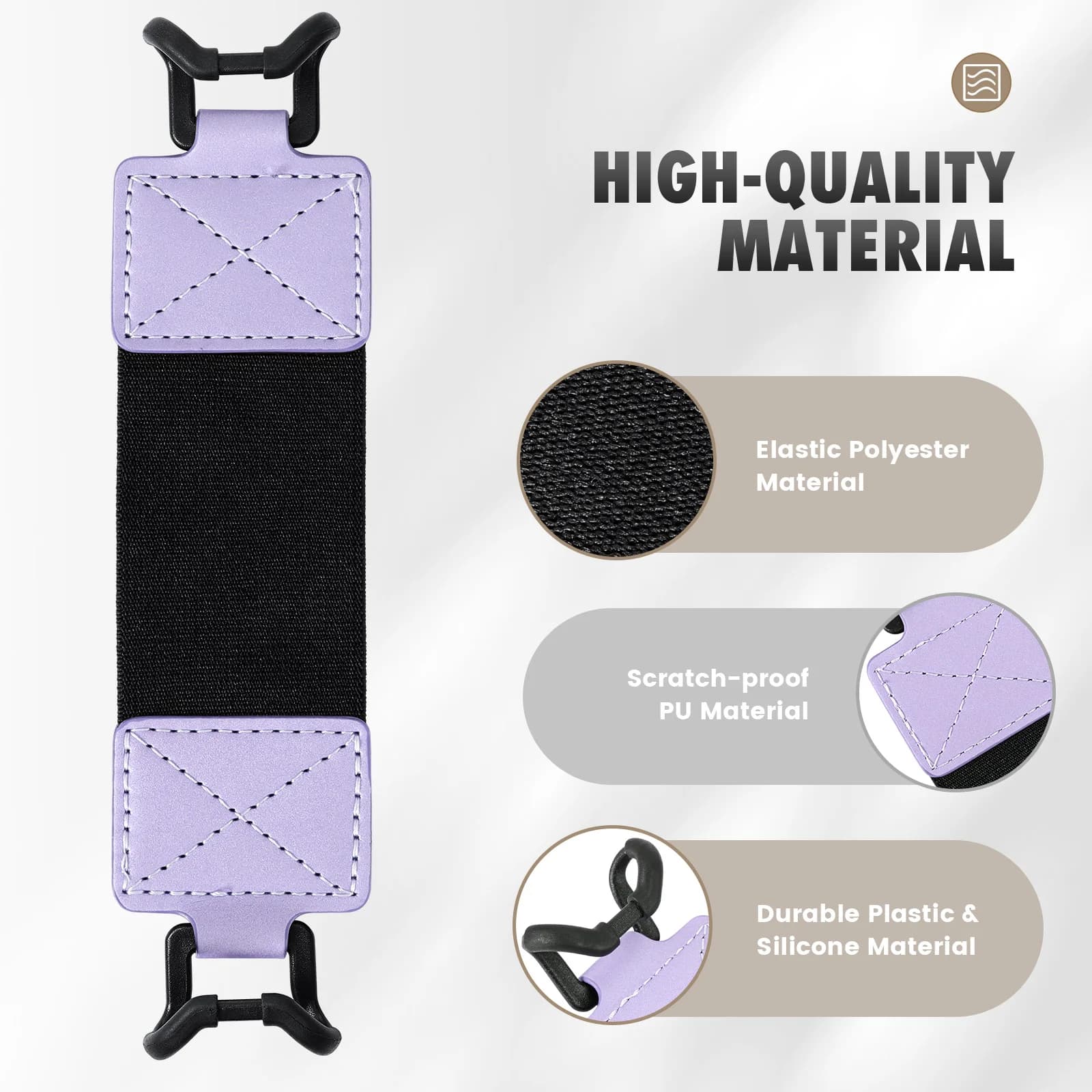 Sangle de maintien pour liseuse électronique de 6 à 8 pouces, support de préhension en cuir PU, band