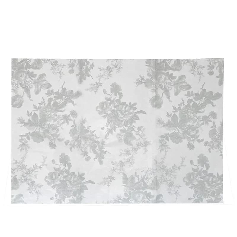 Papier d'emballage cadeau à motif bleu et blanc pivoine, papier poire de neige, papier d'emballage P