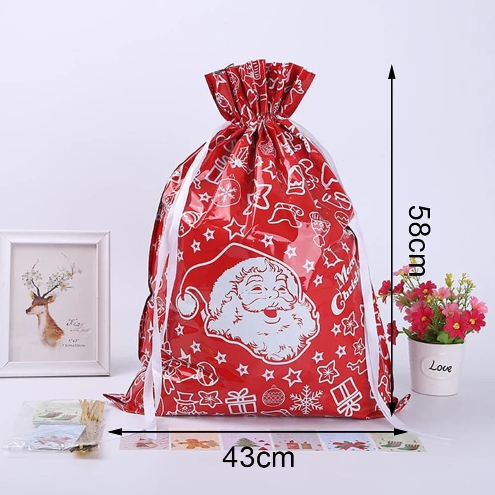 Grands sacs de noël pour père noël, avec cordon à cordon de serrage, sacs en velours pour cadeaux de