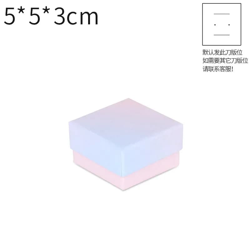 Boîte cadeau nacrée avec document graduel, rose, bleu, sac cadeau, montre, collier, boîtes à bijoux,