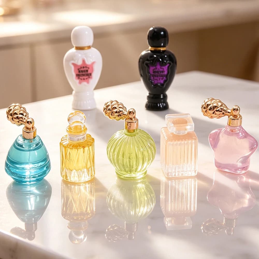 Mini bouteille de parfum miniature pour maison de poupée, accessoires de scène de vie, jouets modèle