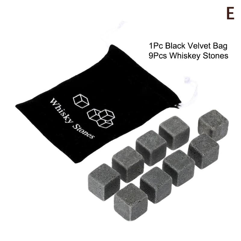 Cadeau de fête des pères pour hommes, ensemble de pierres à whisky, 8 cubes de glace en granit + 2 t