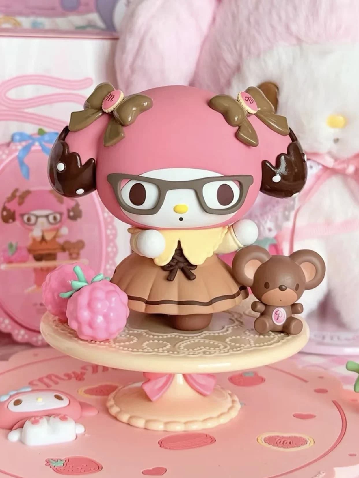 My Melody Afternoon Tea Series Mysterious Blind Box, Figurines d'action à la mode, Poupées modèles m