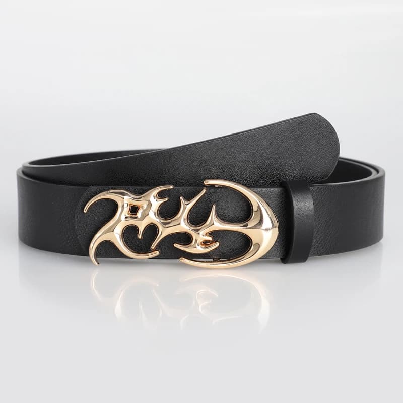Ceinture de taille élégante à boucle en alliage irrégulier, ceinture décontractée rétro Punk Y2k, po