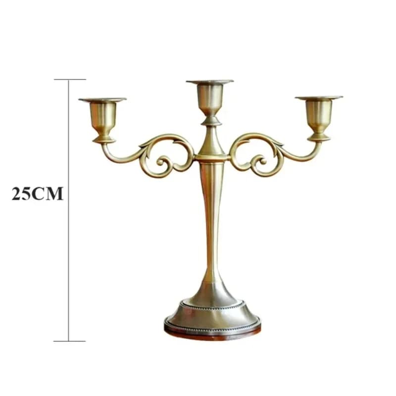 Candélabre vintage en bronze à 5 ou 3 bras, porte-bougie, chandelier de mariage, centre de table, su
