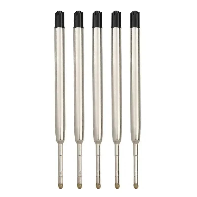 Recharges de stylo tactique en métal, 5/10/20/30/40 pièces, recharges universelles noires et bleues 