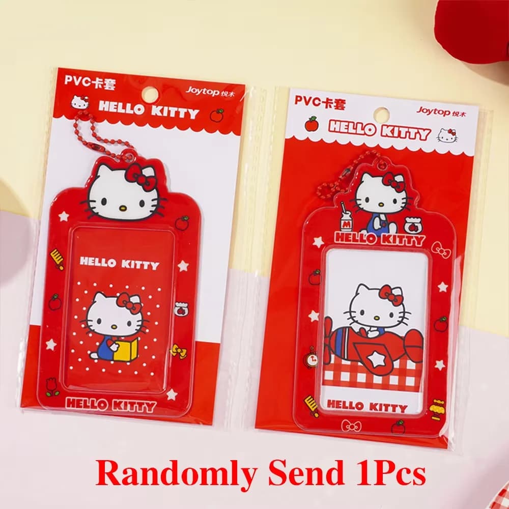 Kawaii Sanrio Hello Kitty porte-carte mignon KT chat PVC caoutchouc souple filles idole Photo affich
