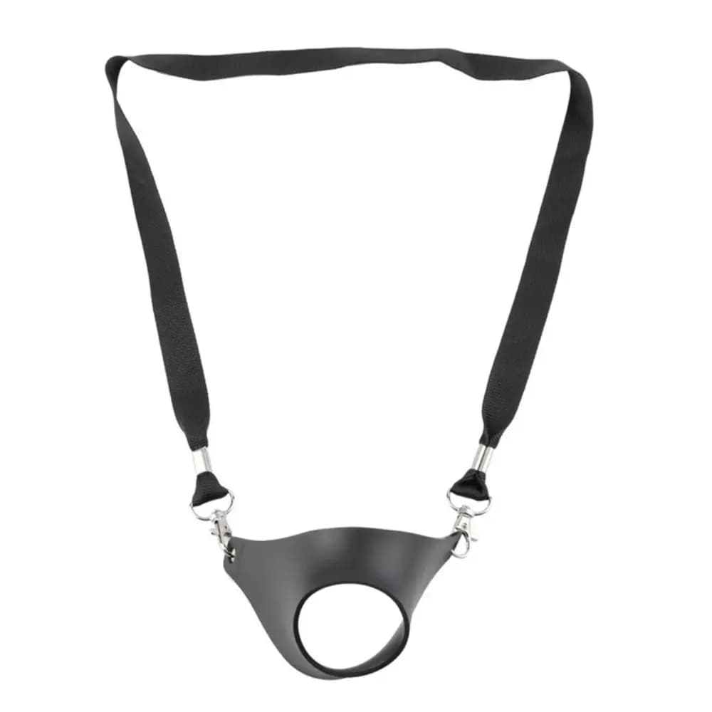 Sangle porte-verre à vin noir portable, élingue à vin, porte-verre Yotglass, sangle de cou de soutie