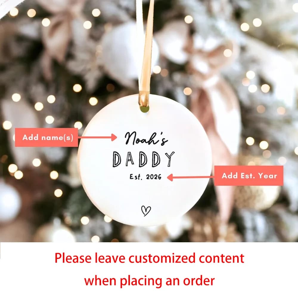 Ornement de papa personnalisé, décoration de noël, cadeau pour nouveau papa pour être, ornement de f