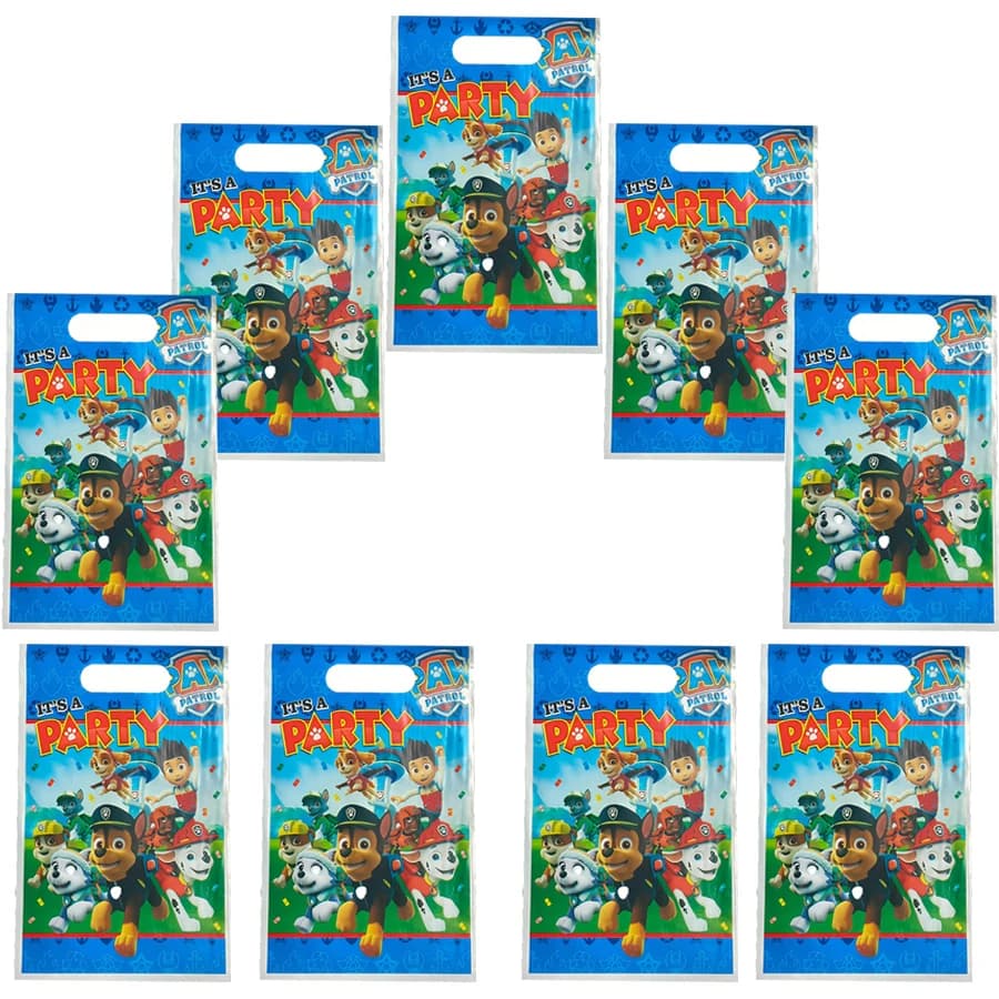 Sacs cadeaux Paw Patrol pour anniversaire, sacs de fête, sacs à bonbons, sacs de friandises, emballa