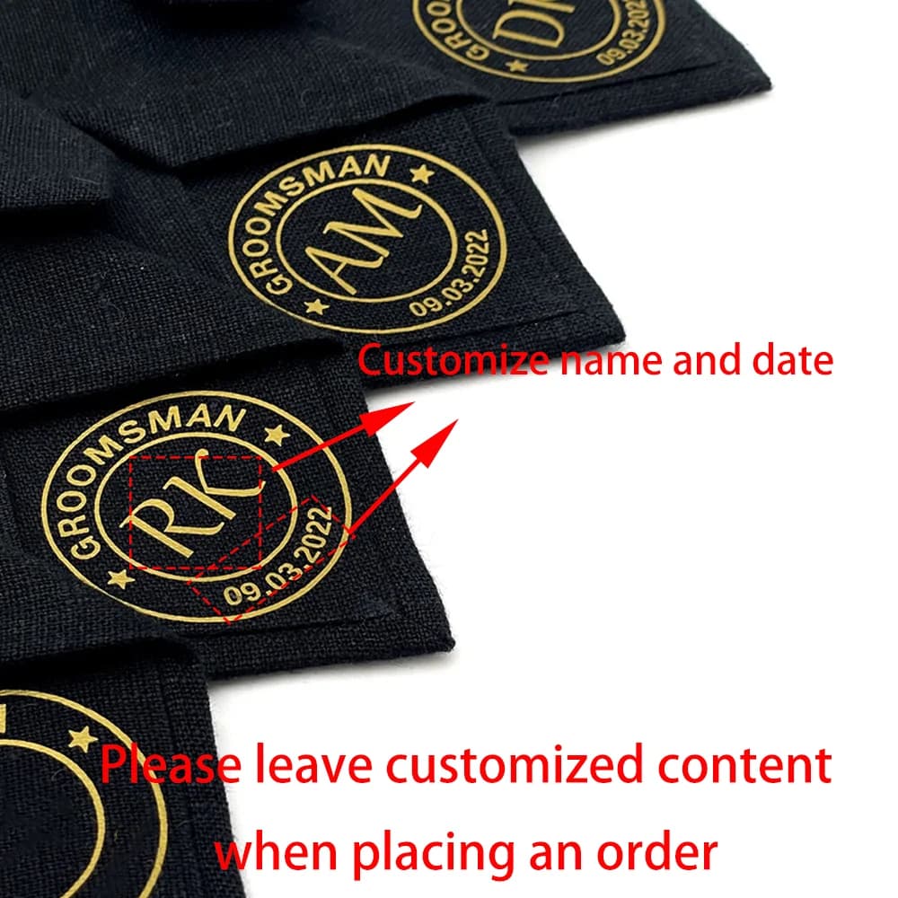 Cravates de mariage personnalisées, cadeaux de proposition de marié, cravate de cou noire, cadeau de