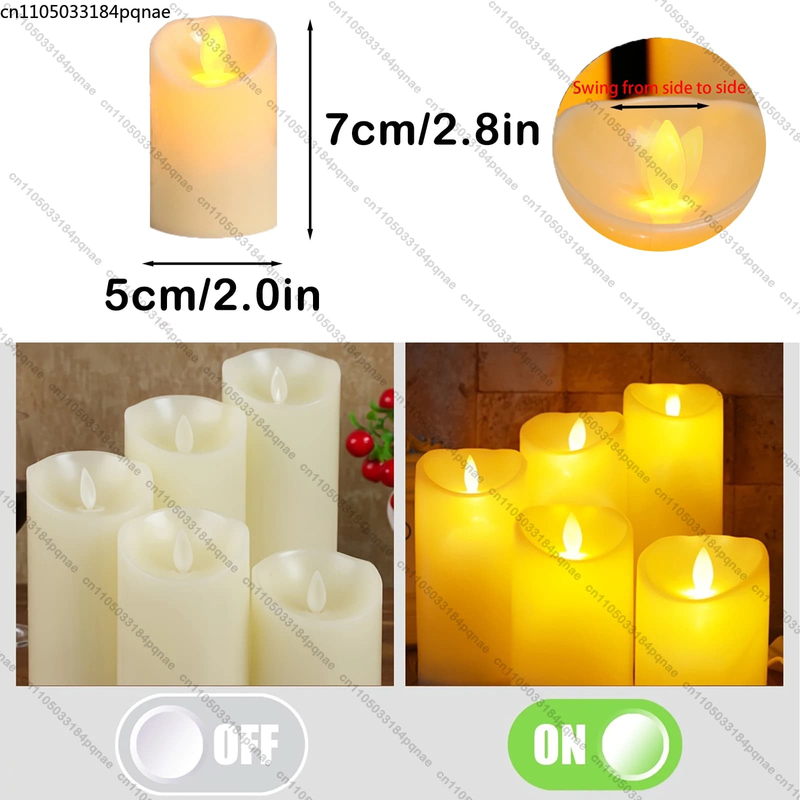 10-240 bougies LED sans flamme, effet vacillant, avec télécommande, à piles, pour la Saint-Valentin