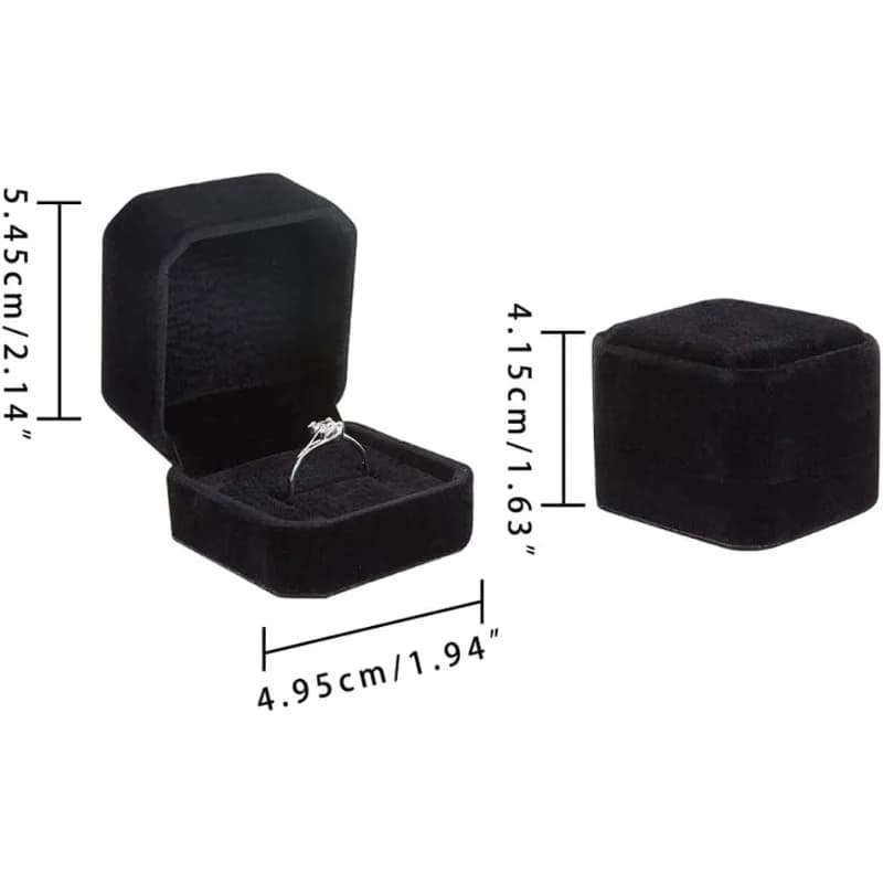 Paquet de 10 boîtes à bagues en velours, boîte à boucles d'oreilles, boîte à pendentifs à bijoux en 