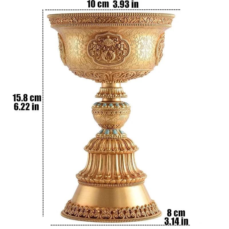 Lampe à bougie en laiton tibétain, artisanat en relief, gemme incrustée, Tanaccelertick ci-après, au