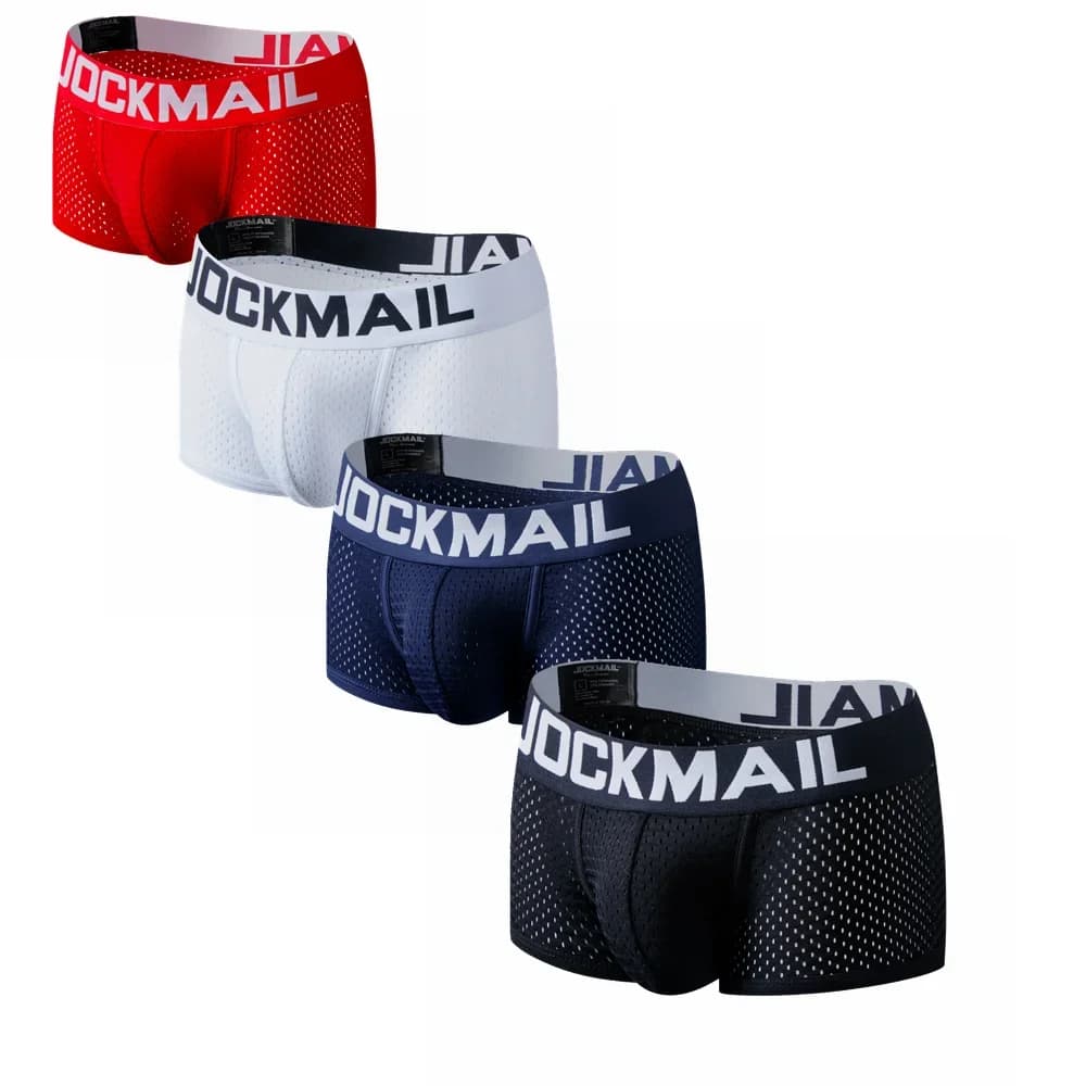 CKMACanon-Lot de 4 boxers en maille respirante pour homme, sous-vêtements, caleçons, caleçons, caleç