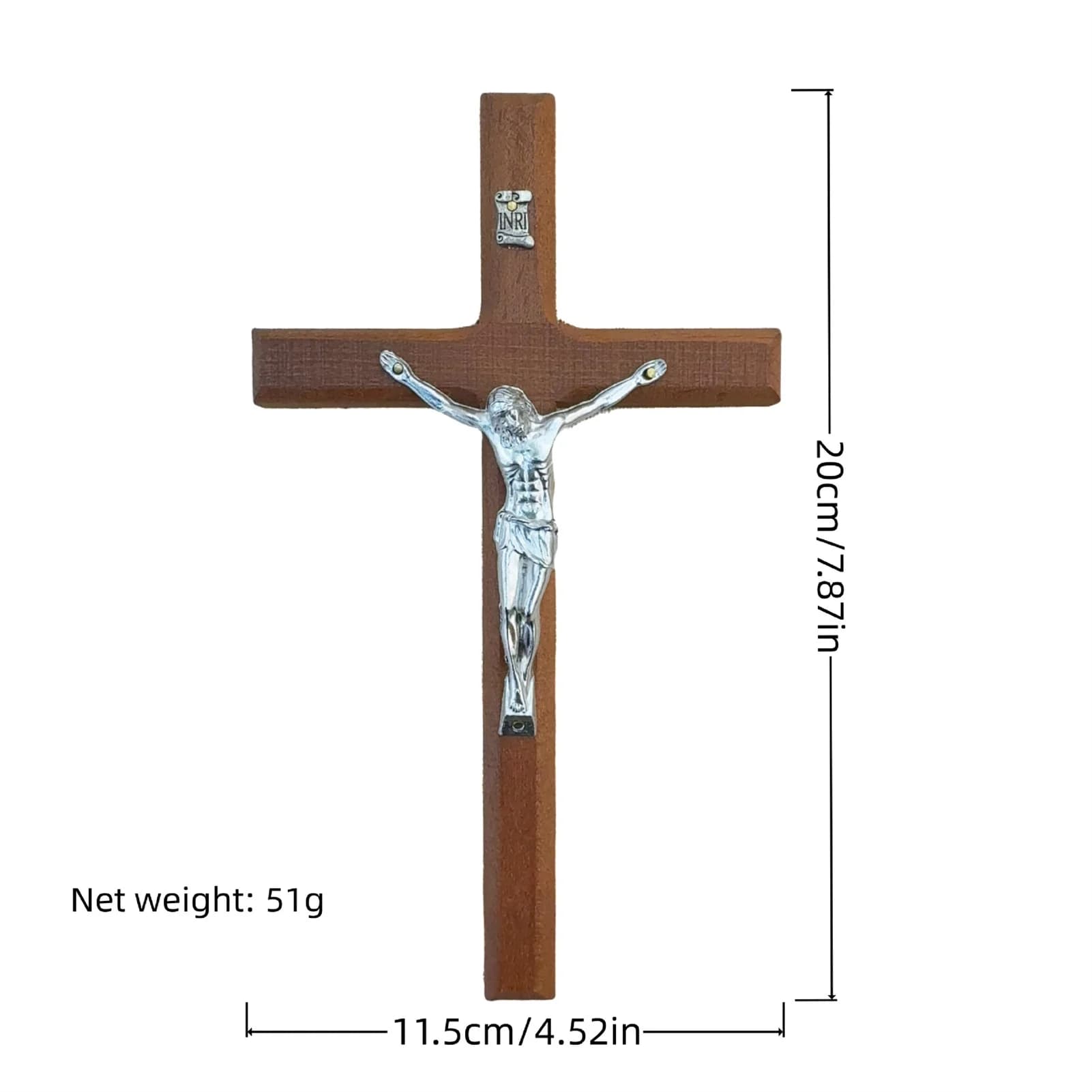 Crucifix mural croix cadeau bois croix décoration murale pour entrée noël pâques jésus Sculpture Fig