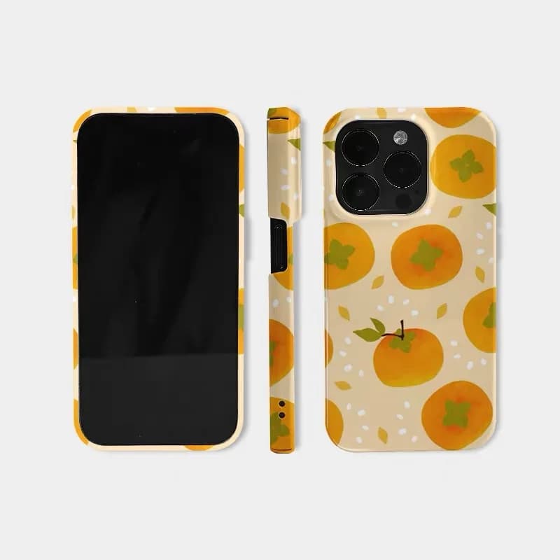 Coque de téléphone Orange apporte la grande Fortune, en acrylique, pour IPHONE 17 Air 16E 15 PROMAX 