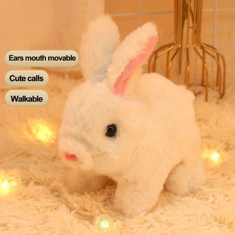 Jouet de chien réaliste en peluche pour enfants, simulation mignonne, peut marcher, émet des sons, c
