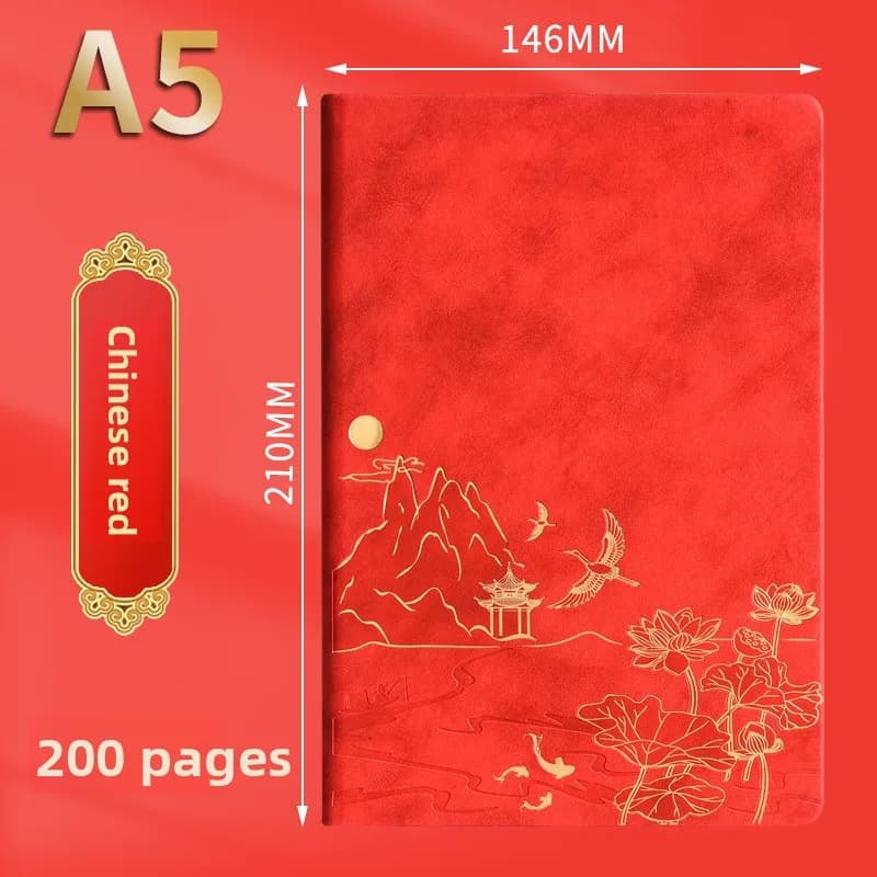 Ensemble de carnets haut de gamme avec couverture en PU effet peau et couleur changeante, format A5,