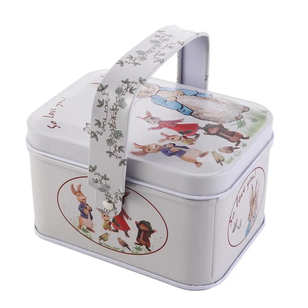 Boîte de rangement décorative en fer blanc avec couvercles pour fêtes d'anniversaire et mariages, bo