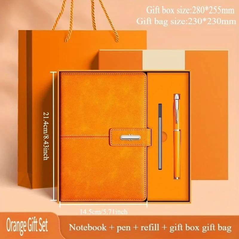 Coffret Cadeau de Carnet d'Affaires Haut de Gamme Élégant, Journal de Bureau Haut de Gamme avec Inse