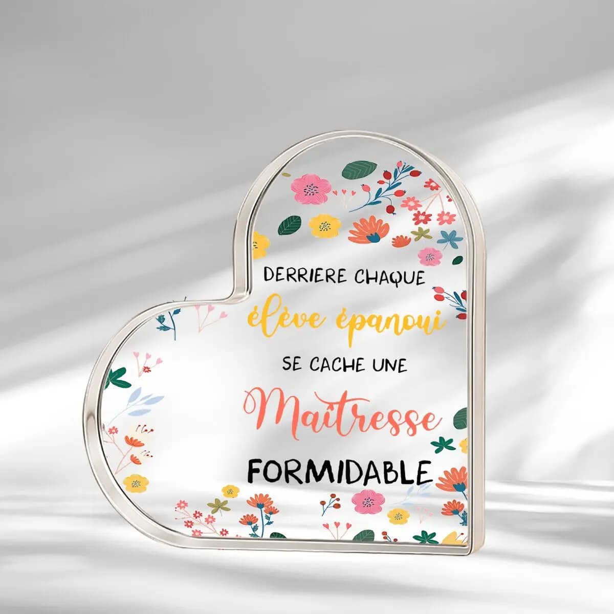 Presse-papiers floral personnalisé pour enseignant, cadeau de remerciement idéal, décoration de bure