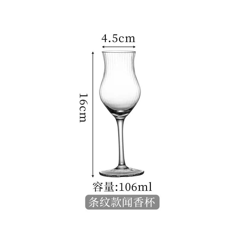 Style japonais harpe rayure whisky gobelet Cognac Brandy renifleur Copita nez verre cristal tulipes 