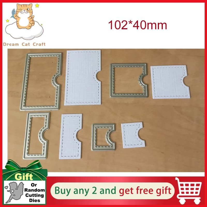 Matrices de découpe en métal pour bricolage, étiquette de boîte-cadeau, scrapbooking, gaufrage de pa