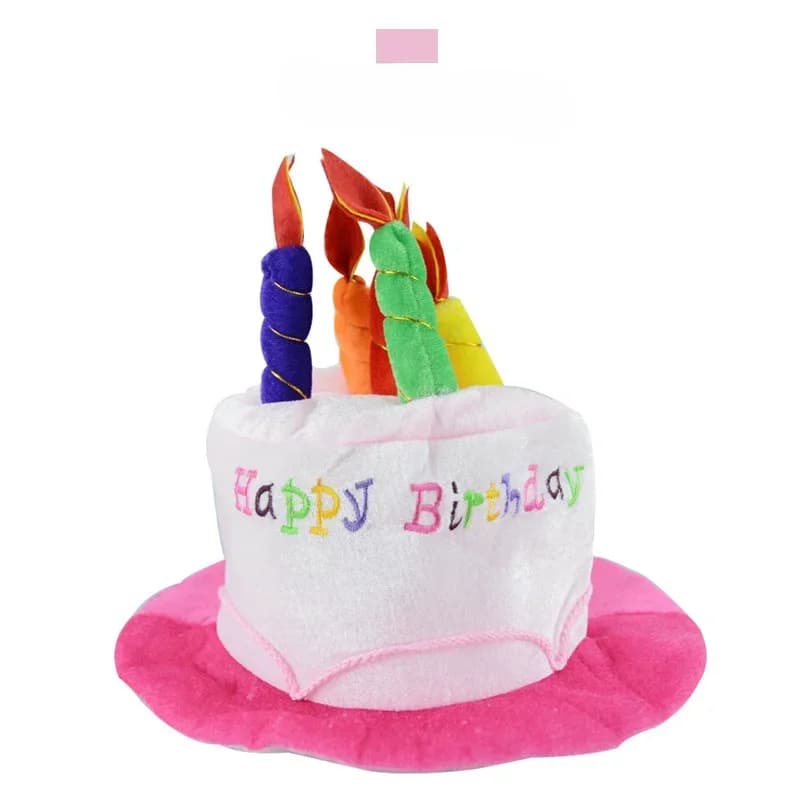 Chapeau de gâteau d'anniversaire, chapeau bougie d'anniversaire, décoration de fête d'anniversaire p