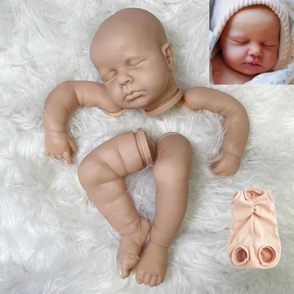 Kit de poupée en vinyle pour bébé Reborn, 19 pouces, LouLou, non peint, pièces inachevées, bricolage