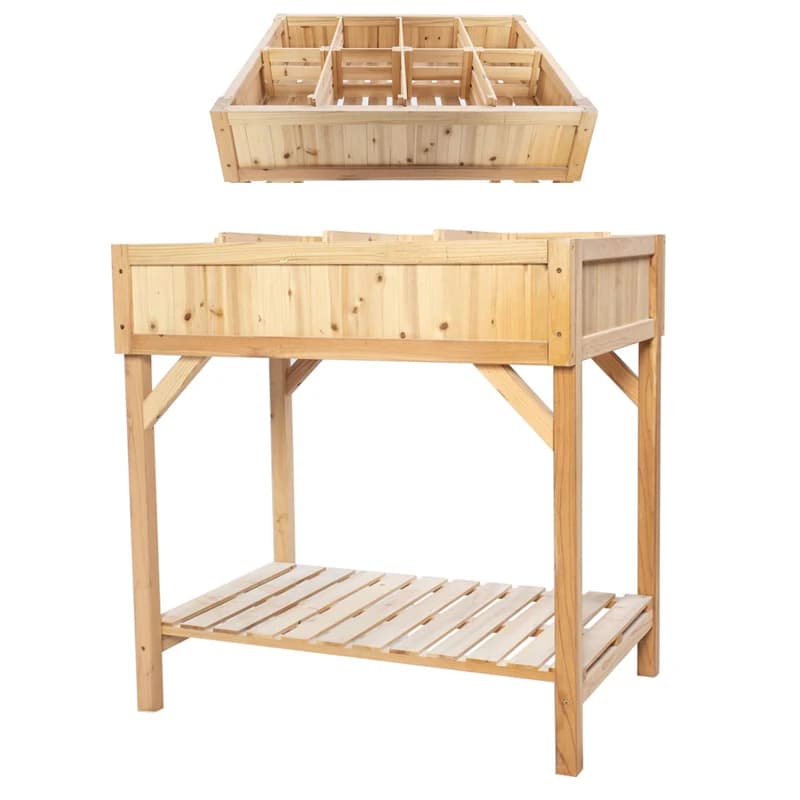 Lit de jardin surélevé en bois, grande boîte de jardinière en bois, lits de jardinage pour fleurs et