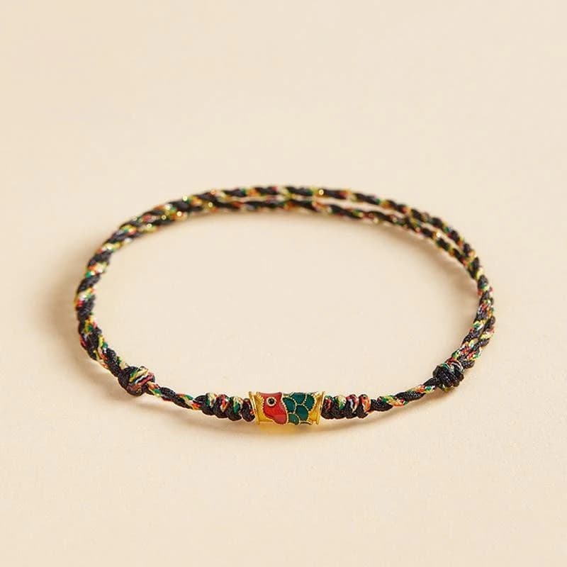 Bracelets porte-bonheur faits à la main pour hommes et femmes, nœuds rouges et noirs, bracelets régl