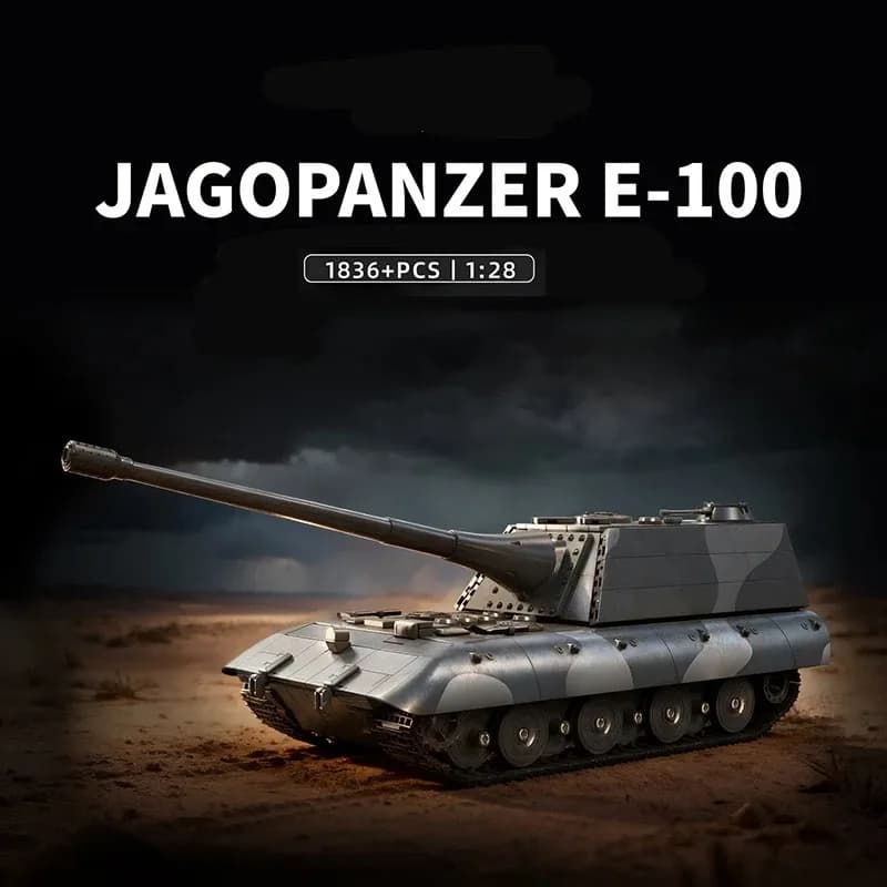Ensemble de construction de modèle de char JAGDPANZER E-100, 1836 pièces, modèle de chasseur de char