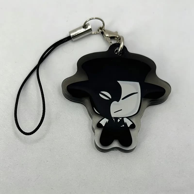 Porte-clés Die of Death - Breloque de téléphone en acrylique époxy - Merch de gaming à bords colorés