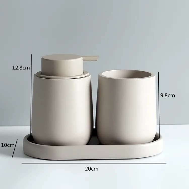 Ensemble d'accessoires de salle de bain, bouteille de Lotion, tasse de bain de bouche, plateau, dist