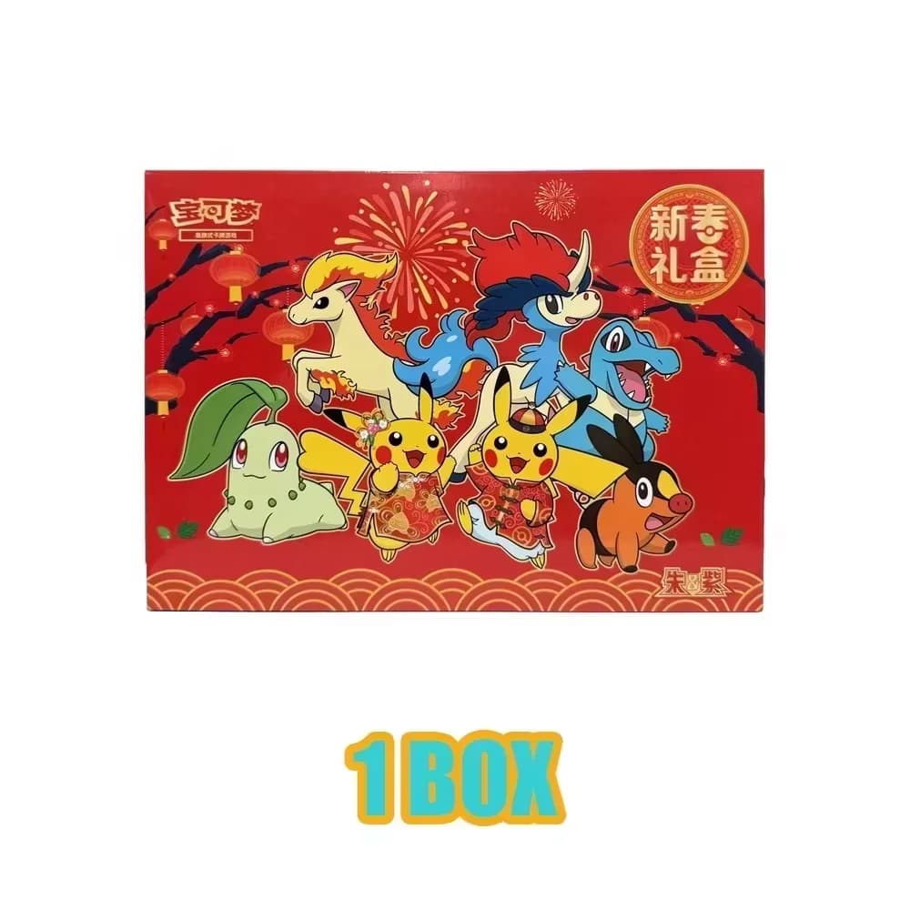 Cartes Pokémon authentiques PTCG en chinois simplifié, coffret cadeau du Nouvel An Pokémon 2026, car