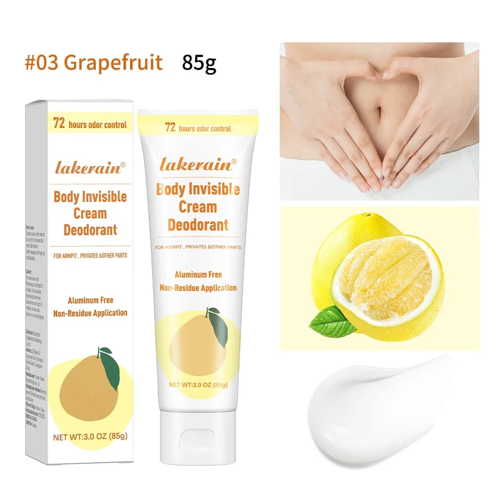 Crème parfumée déodorante longue durée, parfum fruits bleuets et fraises, huile aromatique rafraîchi