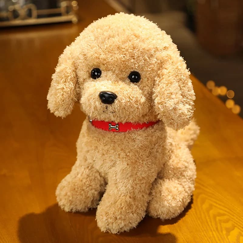 chiot en peluche chien de simulation en peluche pour jouets de compagnon pour enfants, chien en pelu