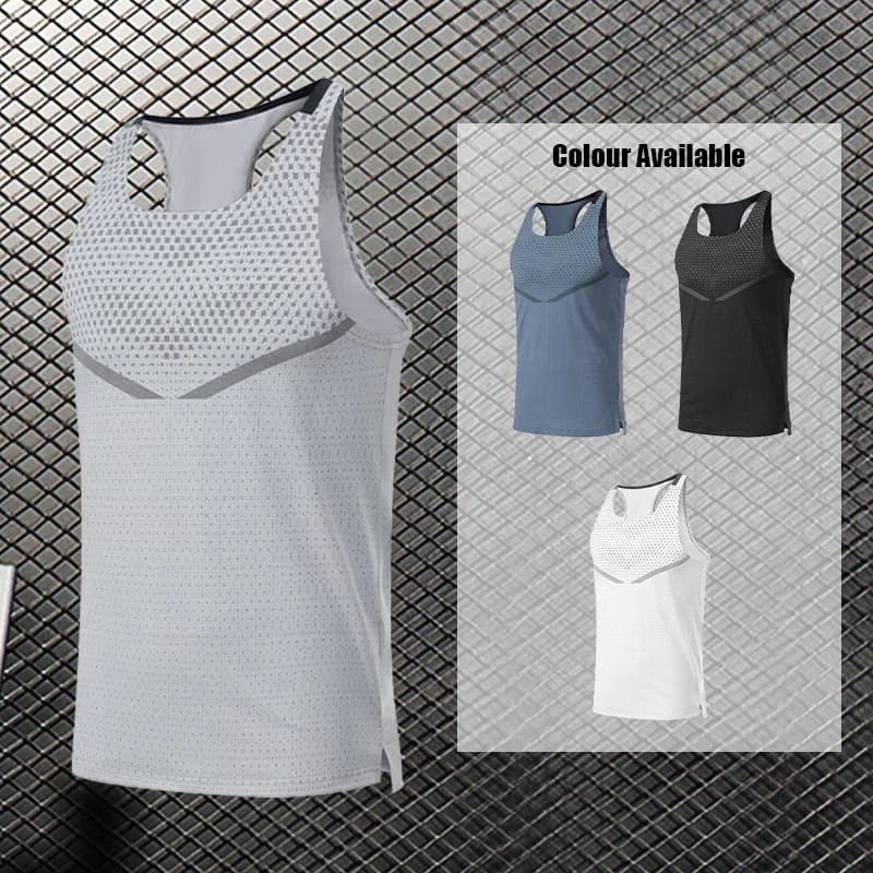 Gilet de course pour hommes, vêtements d'entraînement en plein air, T-shirt sans manches, débardeur 