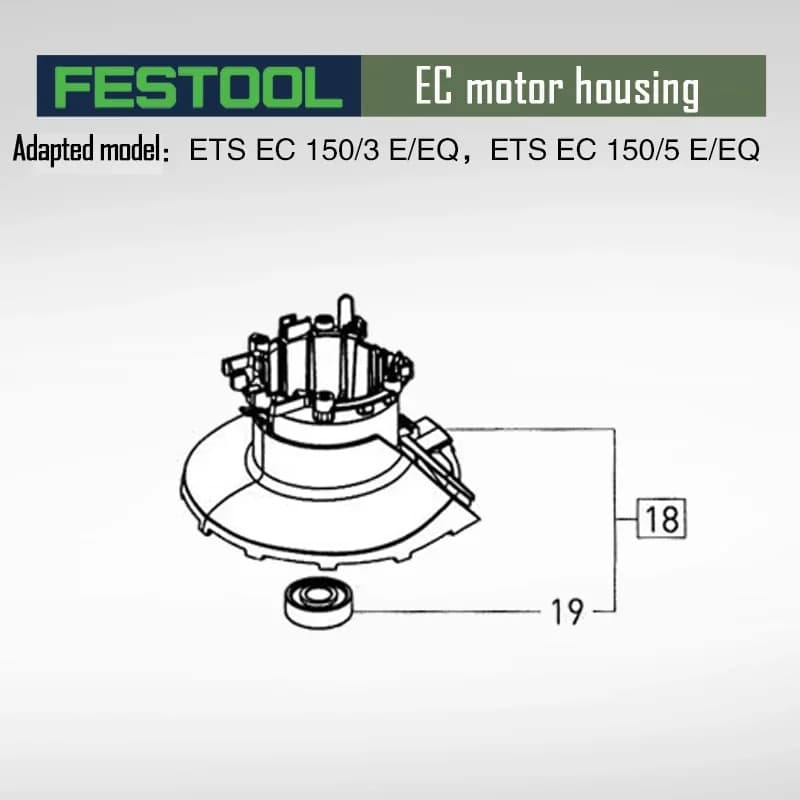 Accessoires pour moulin sec électrique sans balais FESTOOL, accessoires d'usine ETS EC 150, boîtier 