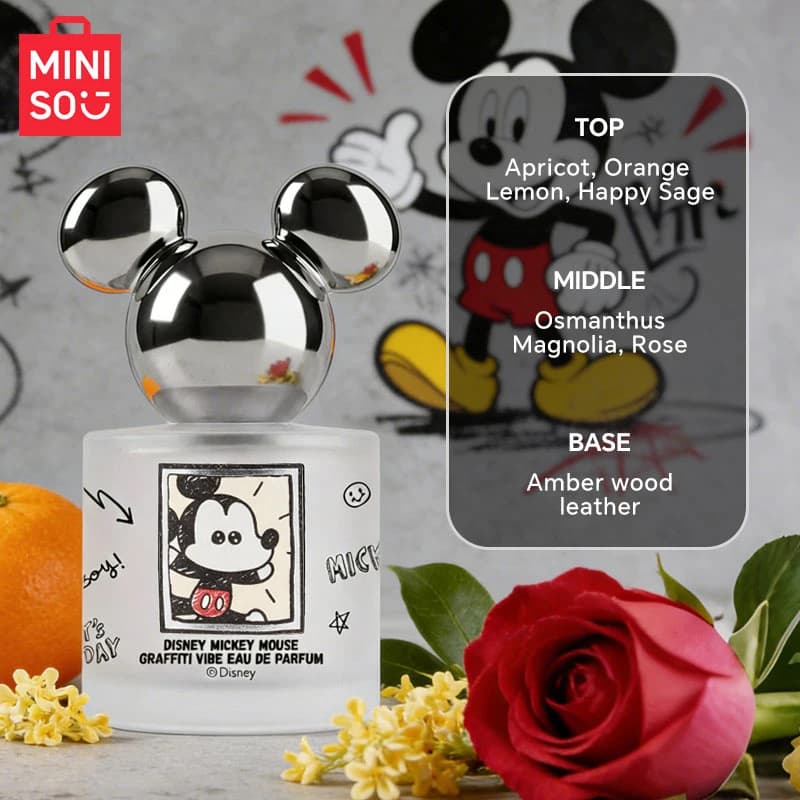 MINISO & MICKEY – parfum Floral de luxe Original pour femmes, Spray 50ML, cadeau d'anniversaire pour