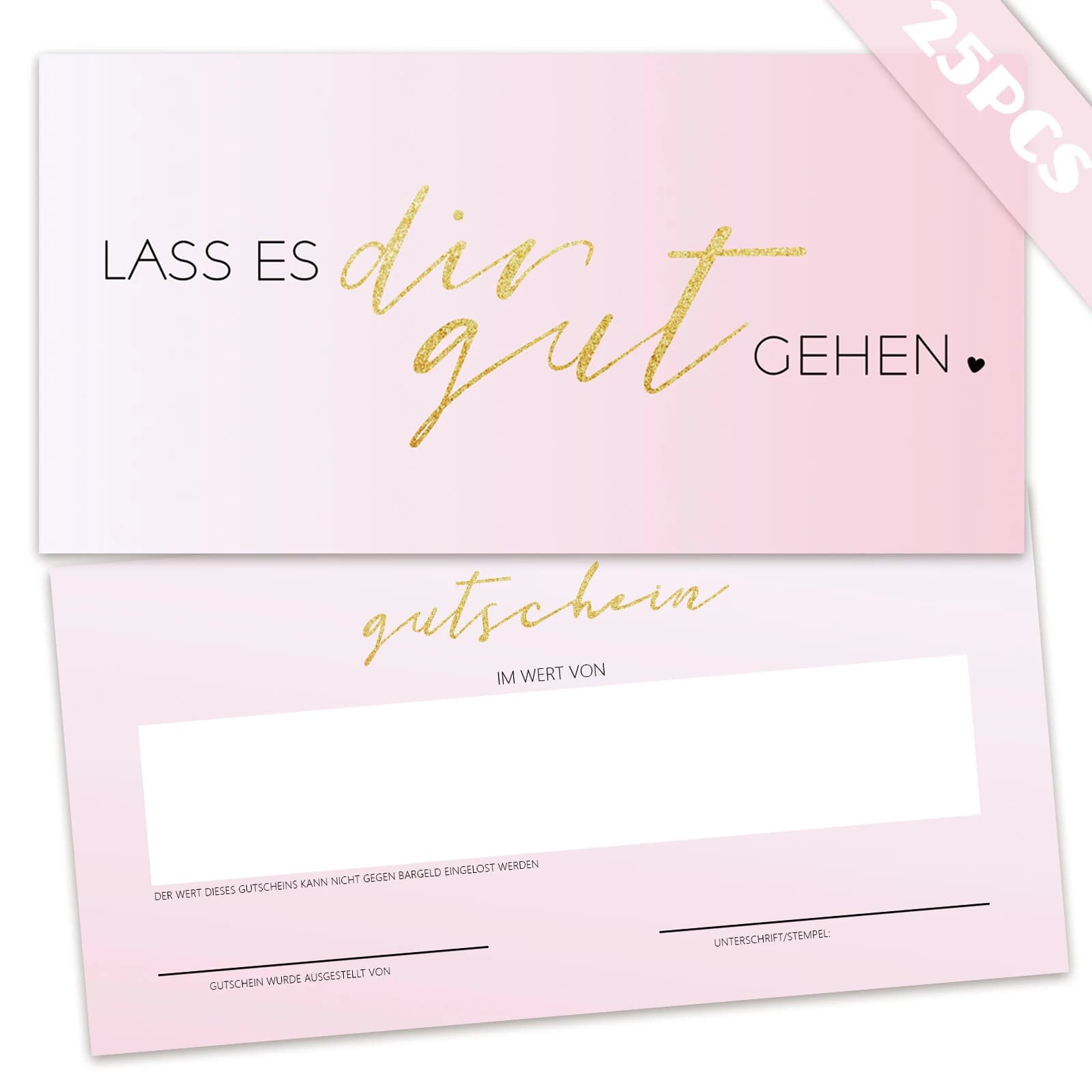 25 pièces ensemble de coupons carte-cadeau modèle vierge carte de voeux remplie invitation, carte de